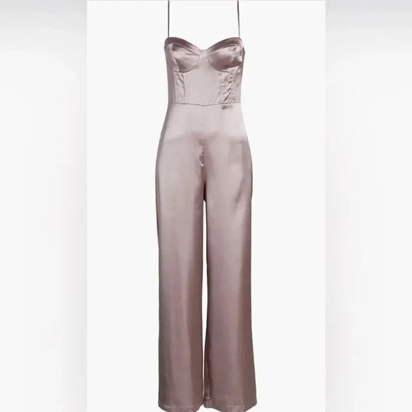 NEW ASTR satier bustier jumpsuit medium B1603 - Picture 3 of 5